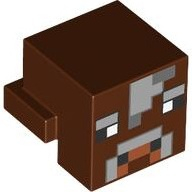 Lego hlava, červeno hnědá (6103105, 6162517, 6468468)